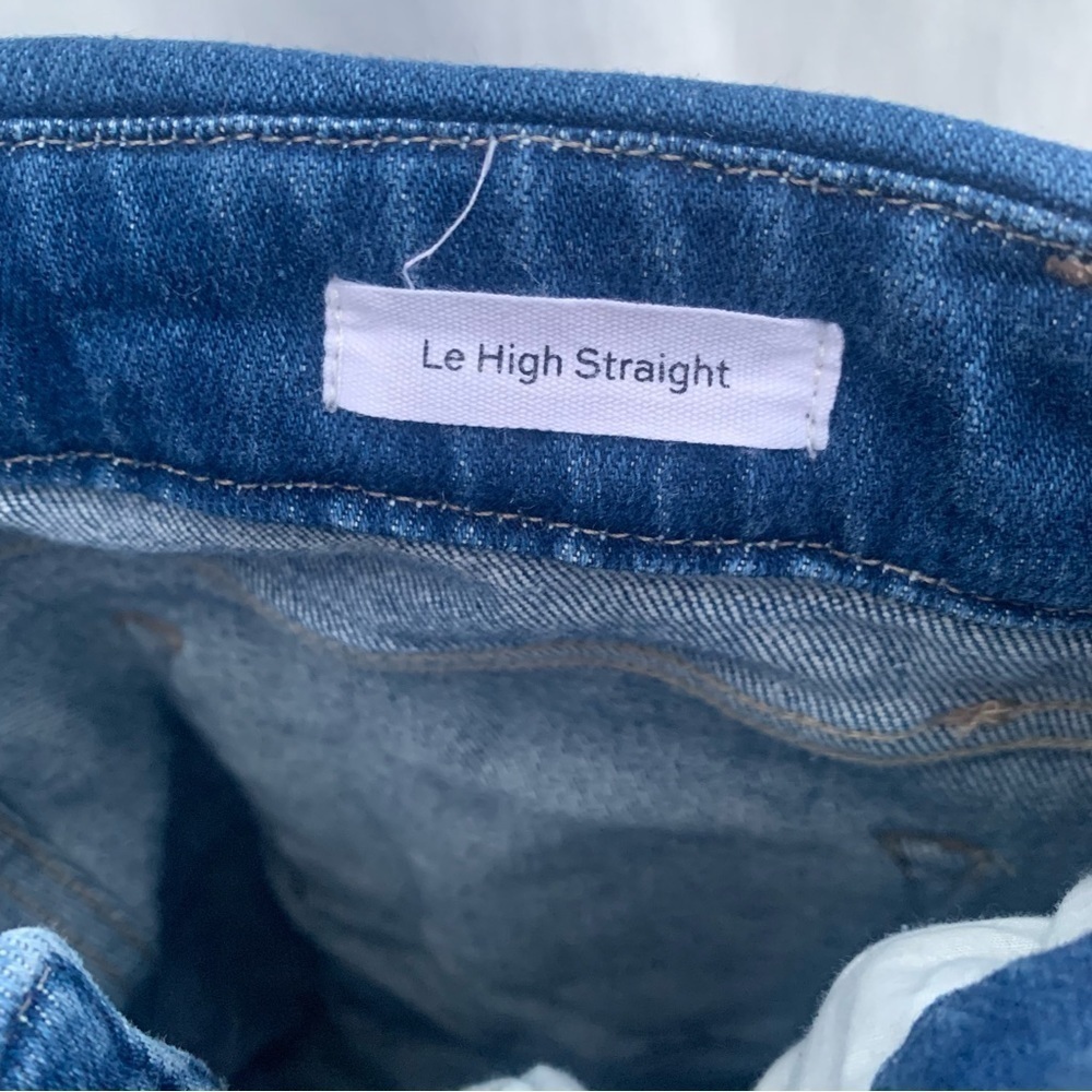 Frame Denim Le High Straight Jeans Fold Over Waist Size 27 - Picture 6 of 9
